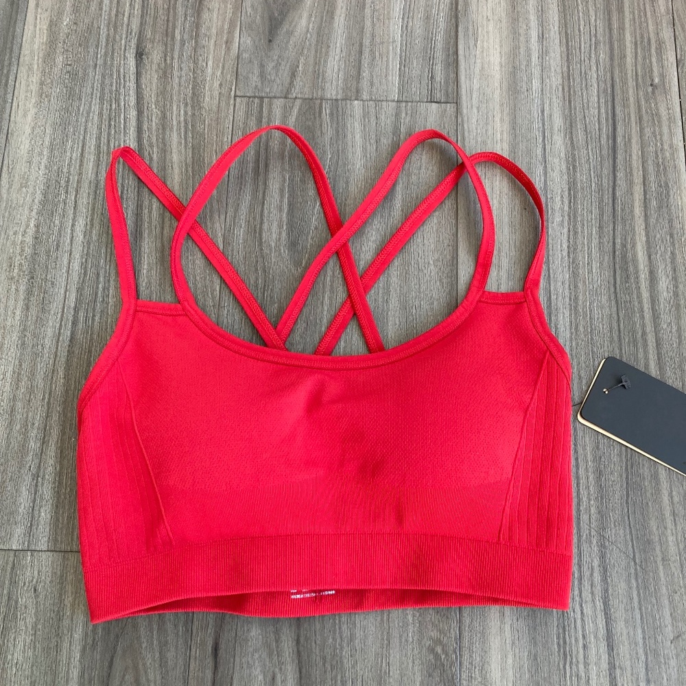 NUX Red sports bra